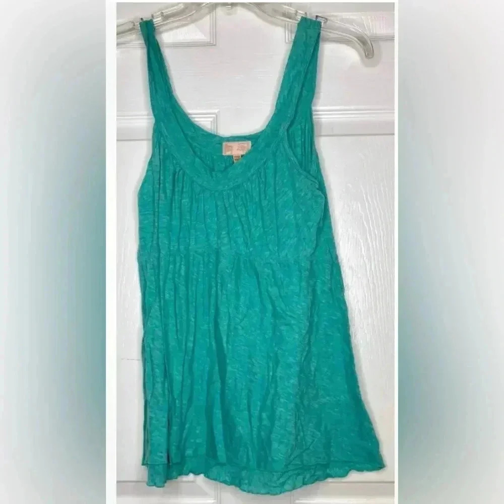 Women PARK VOGEL light Green 100% Cotton Sleeveless Tank Top Shirt Sz 3 Large